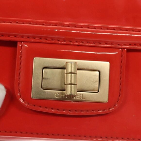 CHANEL Chain Shoulder Wallet Enamel Orange Gold - Picture 9 of 16